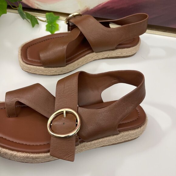 Nordstrom Perri Thong Slingback Espadrille Sandal in Tan 6.5 - Picture 10 of 12